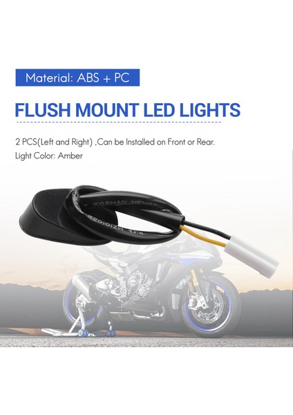 2 Adet LED Dönüş Sinyali Gösterge Işığı Lambası Gö Mm.e Montaj Yamaha Yzf R1 R3 R6 R6S Fz6 Fz1 Fz Fazer FZ6R FZ07 Fz8 FZ09 Tmax Mt-07 Mt-09 (Yurt Dışından)