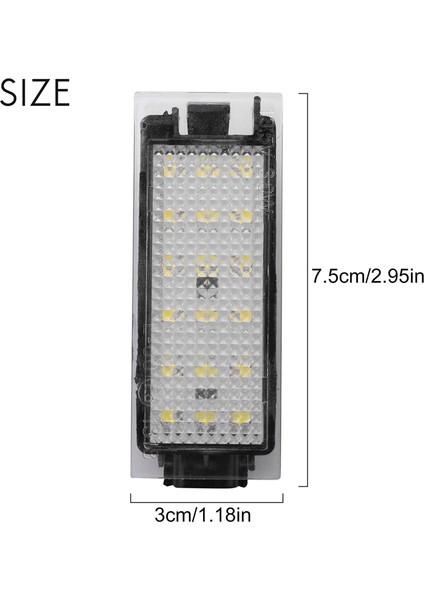 2 Adet Araba LED Numarası Plaka Işık Renault Megane 2 Clio Laguna 2 Megane 3 Twingo Master Vel Satis (Yurt Dışından)