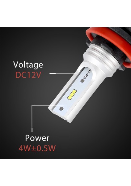 H8 H11 H16 LED Sis Ampulü, H16 LED Sis Lambası Yüksek Güçlü CSP-Y11, Soğuk Beyaz 6500K (2'li Paket) (Yurt Dışından) fırsatları
