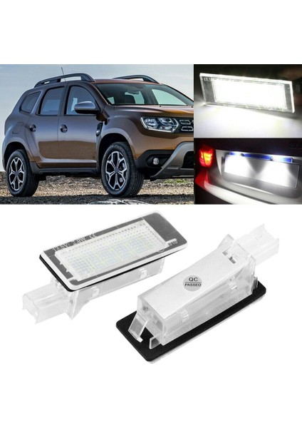 Dacia Duster 10-15 İçin Araç LED Plaka Lambası (Yurt Dışından)
