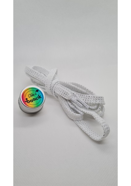 Simli Beyaz Ayakkabı Bağcığı 110 cm modelleri