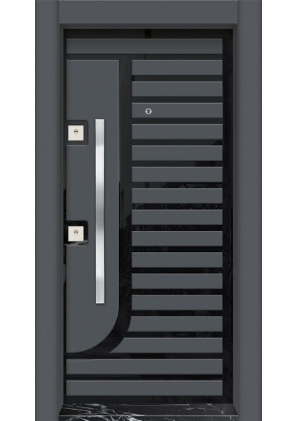 MN-1009 Antrasit Daire Giriş Kapısı, Çelik Kapı