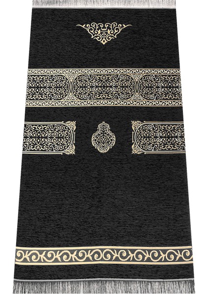 Kabe Desenli Şönil Seccade - Siyah