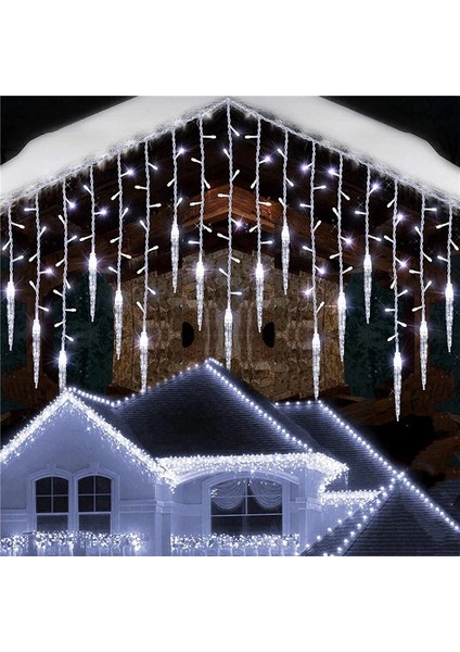 Icicle Işıkları Açık Patio Noel Dekorasyon Işıkları (Yurt Dışından)