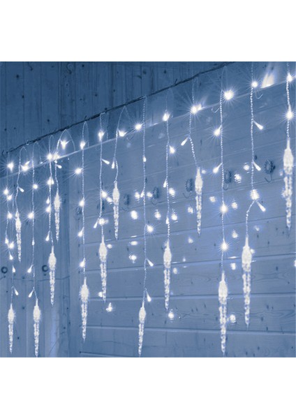 Icicle Işıkları Açık Patio Noel Dekorasyon Işıkları (Yurt Dışından)