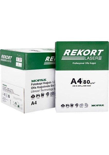 Fotokopi Kağıdı 80 gr A4 Rekort 5'li Paket