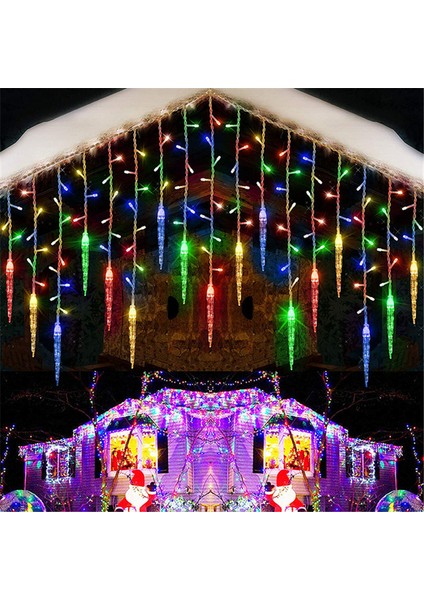 Icicle Işıkları Açık Patio Noel Dekorasyon Işıkları (Yurt Dışından)