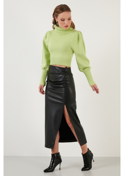 Kol Detaylı Boğazlı Yaka Kazak Bayan Kazak 63622534 fırsatları