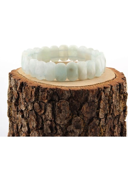 Sertifikalı Akuamarin Doğal Taş Rolex Bileklik