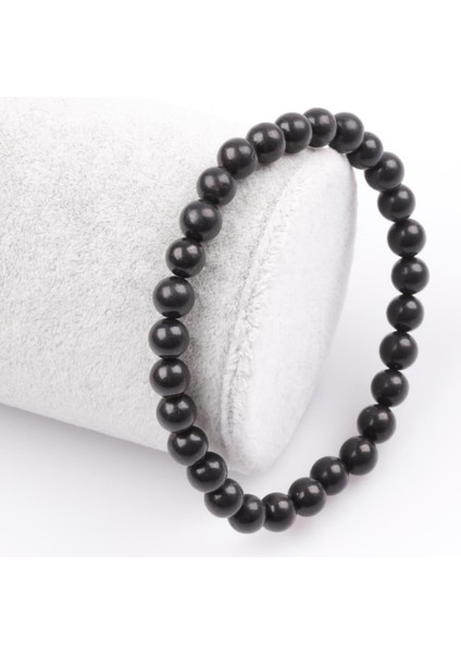 Sertifikalı Shungite Doğal Taş Bileklik 6 mm
