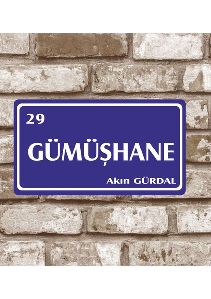 Metal Plaka Gümüşhane 29 Retro Poster (29X15)