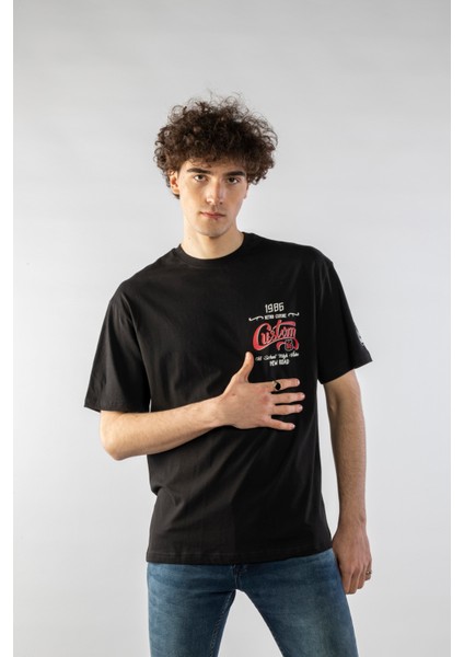 Erkek Custom Baskılı Oversize Kısa Kollu T-Shirt fiyatları