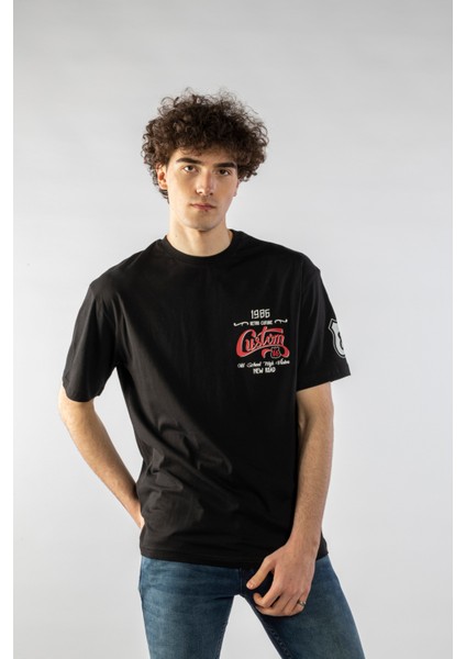 Erkek Custom Baskılı Oversize Kısa Kollu T-Shirt modelleri