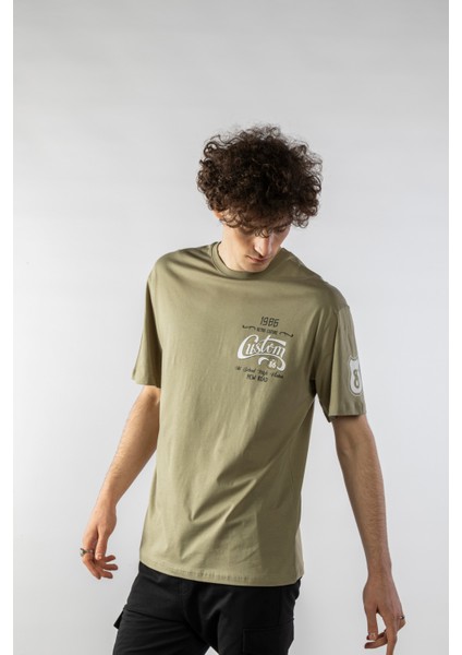 Erkek Custom Baskılı Oversize Kısa Kollu T-Shirt