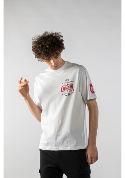 Erkek Custom Baskılı Oversize Kısa Kollu T-Shirt