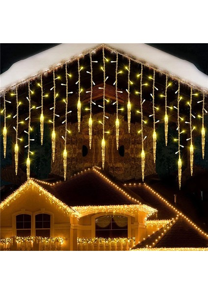 Icicle Işıkları Açık Patio Noel Dekorasyon Işıkları (Yurt Dışından)