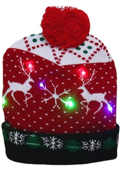 Parlayan Örme Noel Şapkası (Yurt Dışından)