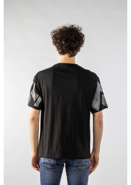 Erkek Geometri Baskılı Oversize Kısa Kollu T-Shirt fırsatları