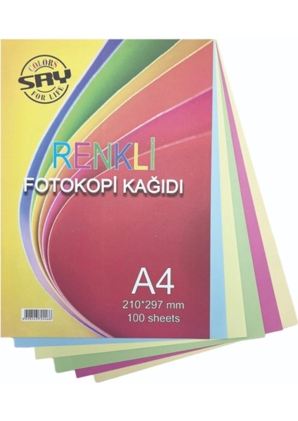 A4 Renkli Fotokopi Kağıdı 100'lü
