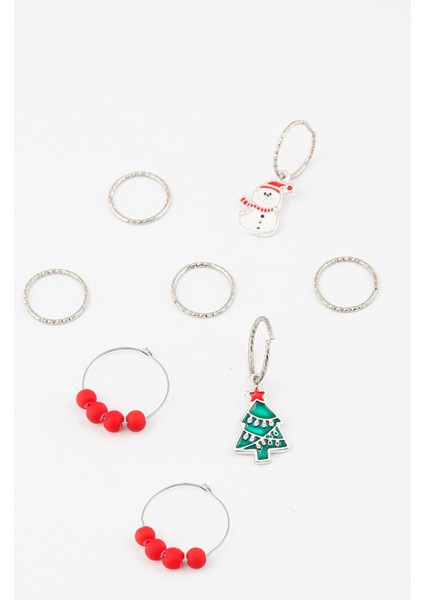 Yılbaşı Süsleri Saç Küpesi Seti 8'li Paket