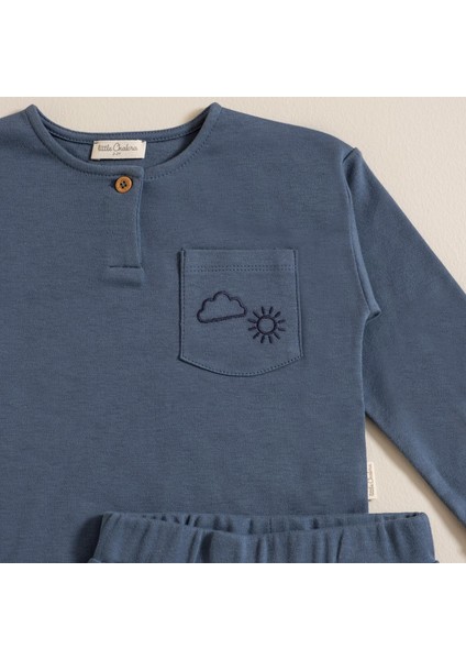 Pijama Set Cepli Lacivert modelleri