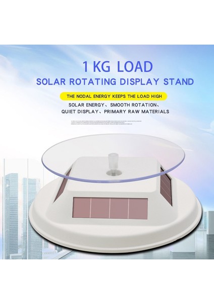 12 cm. Güneş Dönen Ekran Stand Prop Turn Tablası - Siyah (Yurt Dışından)