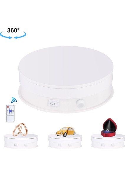 15 cm. Ayar Hız Döndürme Çarpıştırma Ekran Standı, Yük: 3 kg. - Beyaz (Yurt Dışından)