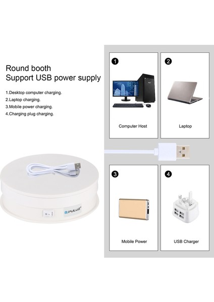 15 cm. USB USB Elektrikli Döner Çarpıştırma Ekran Stand Video Çekim Fotoğraf Için Piker Pikiş, Yük 1-5kg - Beyaz (Yurt Dışından) fırsatları