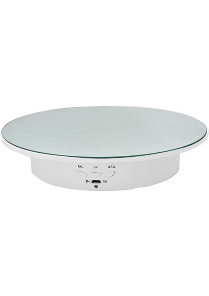 20 cm. USB Elektrikli Döner Çarpıştırma Ekran Stand Video Çekim Fotoğraf Için Piker Pikişleri, Yük: 8 kg. - Beyaz Ayna (Yurt Dışından)