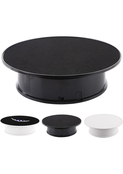 20 cm. 360 Derece Elektrikli Döner Turnot Ekran Stand Fotoğraf Video Çekim Planları Turntable, Maksimum Yük 1.5 kg. - Siyah (Yurt Dışından) fırsatları