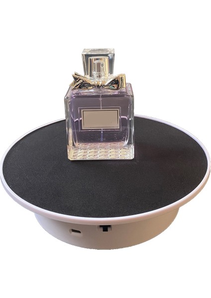 20 cm. Two-Turntable Ekran Stand Video Çekim Planları Turntable - Beyaz Alt Siyah Velvet (Yurt Dışından)