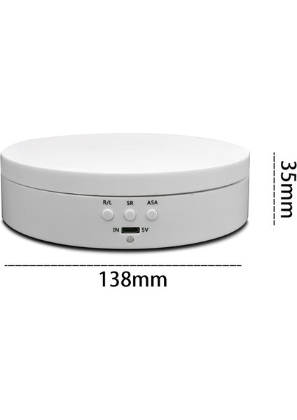13.8 cm. USB Şarjı Akıllı 360 Derece Dönen Turnot Ekran Stand Video Çekimler Fotoğraf Için Piker Pikiş, Yük 3 kg. - Beyaz (Yurt Dışından) modelleri