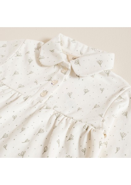 Pijama Set Baskılı Ekru modelleri