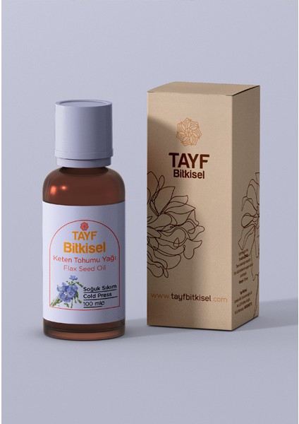 Tayf Bitkisel Soğuk Sıkım Keten Tohumu Yağı 100 ml