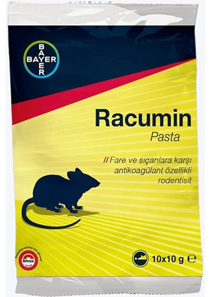 Racumin Fare ve Sıçan Ilacı Pasta 10X10 Yeni Üretim Taze Ürün