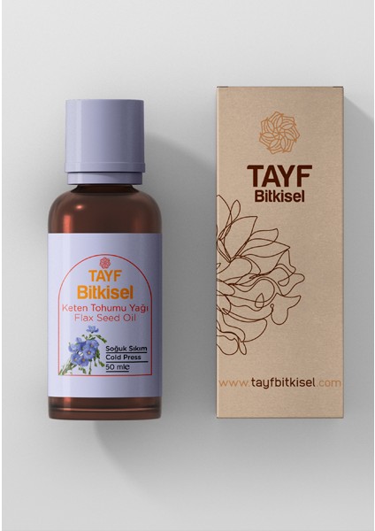 Tayf Bitkisel Soğuk Sıkım Keten Tohumu Yağı 50 ml