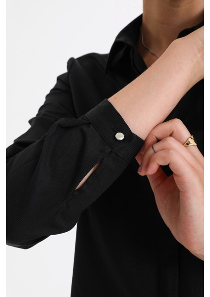 Kadın Klasik Fitilli Likralı Gömlek fırsatları