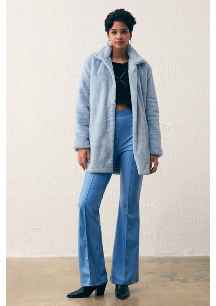 Leopar Astarlı Peluş Kaban - Bebe Mavi modelleri