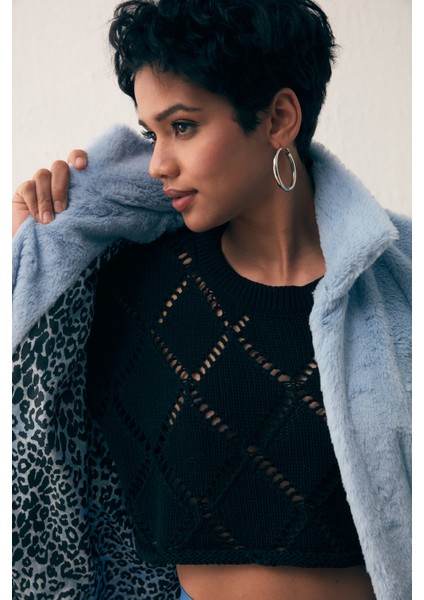 Leopar Astarlı Peluş Kaban - Bebe Mavi indirimleri