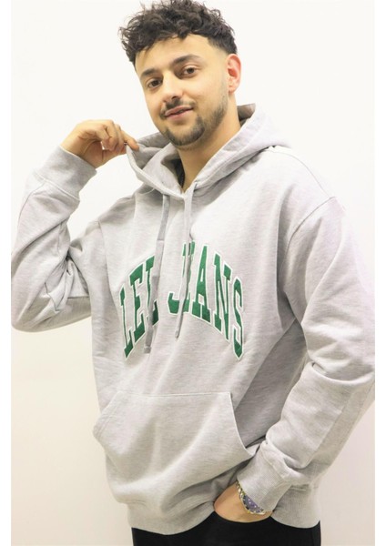 L84JRYMP Erkek Gri Kapüşonlu Sweat fiyatları