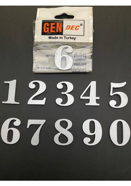 Kapı Numarası 3 cm No:4 Kendinden Yapışkanlı Numara