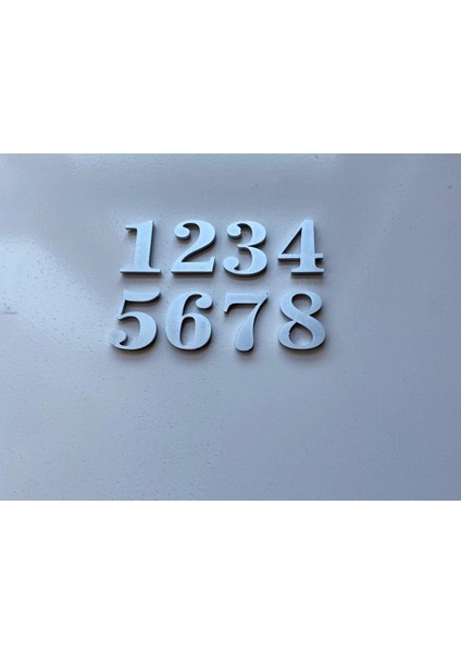 3 Cm Metalik Gri Yapışkanlı No 1,2,3,4,5,6,7,8