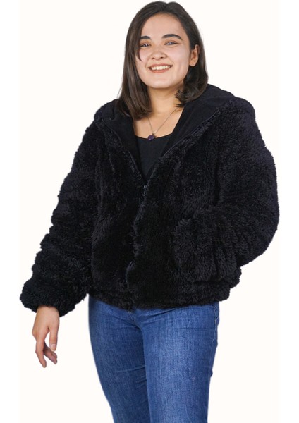 Kadın Fermuarlı Peluş Mont (%100 Yerli) modelleri