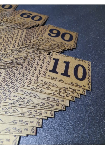 Kapı Numarası 5.5x6.5 cm Metalik Altın Sarı Üzeri Siyah Baskı Kendinden Yapışkanlı No:1 Den 110’A