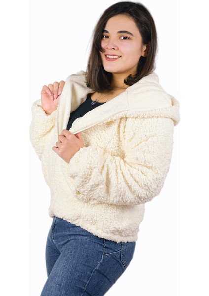 Kadın Fermuarlı Peluş Mont (%100 Yerli) fiyatları