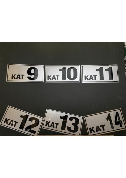 Kat Numarası 8X15 Kendinden Yapışkanlı -3 Den 14'e