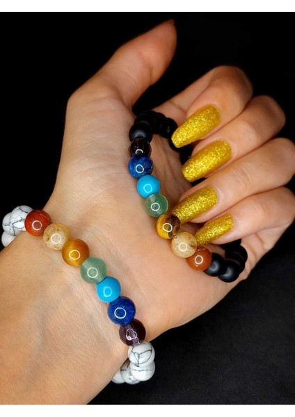 Sertifikalı Ametist, Lapis, Turkuaz Aventurin, Kaplan Gözü, Dönüşümlü Sitrin Doğal Taş Bileklik 8 mm fiyatları