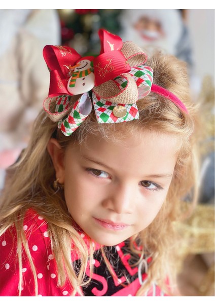 Yılbaşı Özel Christmas 3 Boyutlu Kardan Adam Lüks Katlı Fiyonk Kadife Taç Yetişkin Çocuk Tacı fiyatları