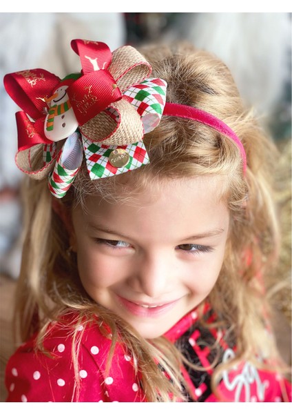 Yılbaşı Özel Christmas 3 Boyutlu Kardan Adam Lüks Katlı Fiyonk Kadife Taç Yetişkin Çocuk Tacı modelleri