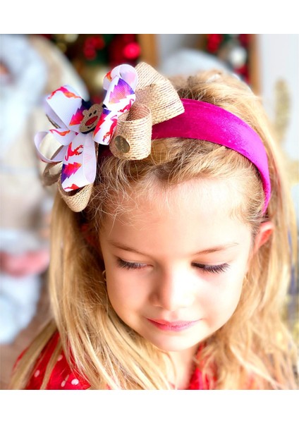 Yılbaşı Özel Christmas Simli Geyikli Çam Ağaçlı Hasır Lüks Fiyonk Kadife Taç Yetişkin Çocuk Tacı fiyatları